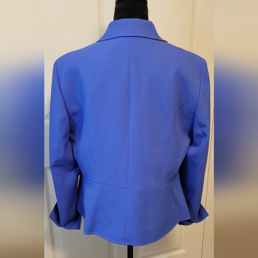 Black Label by Evan-Picone Size 14 LIGHT BLUE Women's Jacket Blazer - Picture 5 of 8
